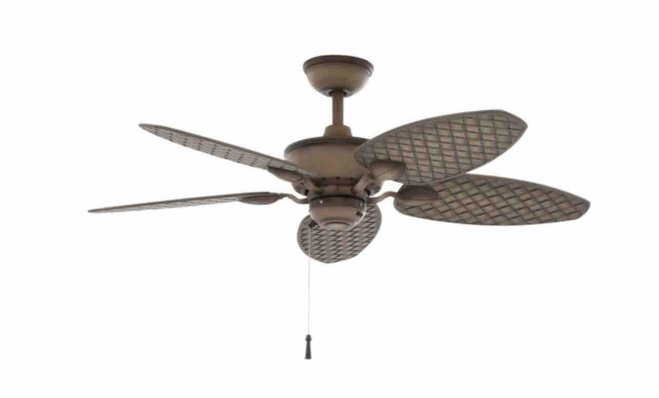 Hampton Bay Largo 48 in. Indoor/Outdoor Weathered Zinc Wet Rated Downrod Ceiling Fan with Reversible Motor