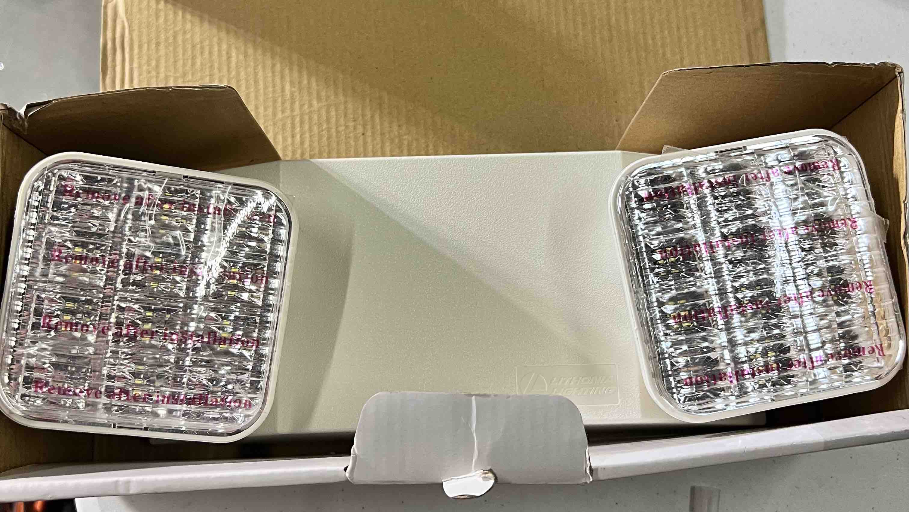 Lithonia Lighting Dual LED Lamp Head Emergency Light, White