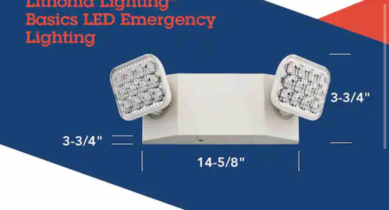 Lithonia Lighting Dual LED Lamp Head Emergency Light, White
