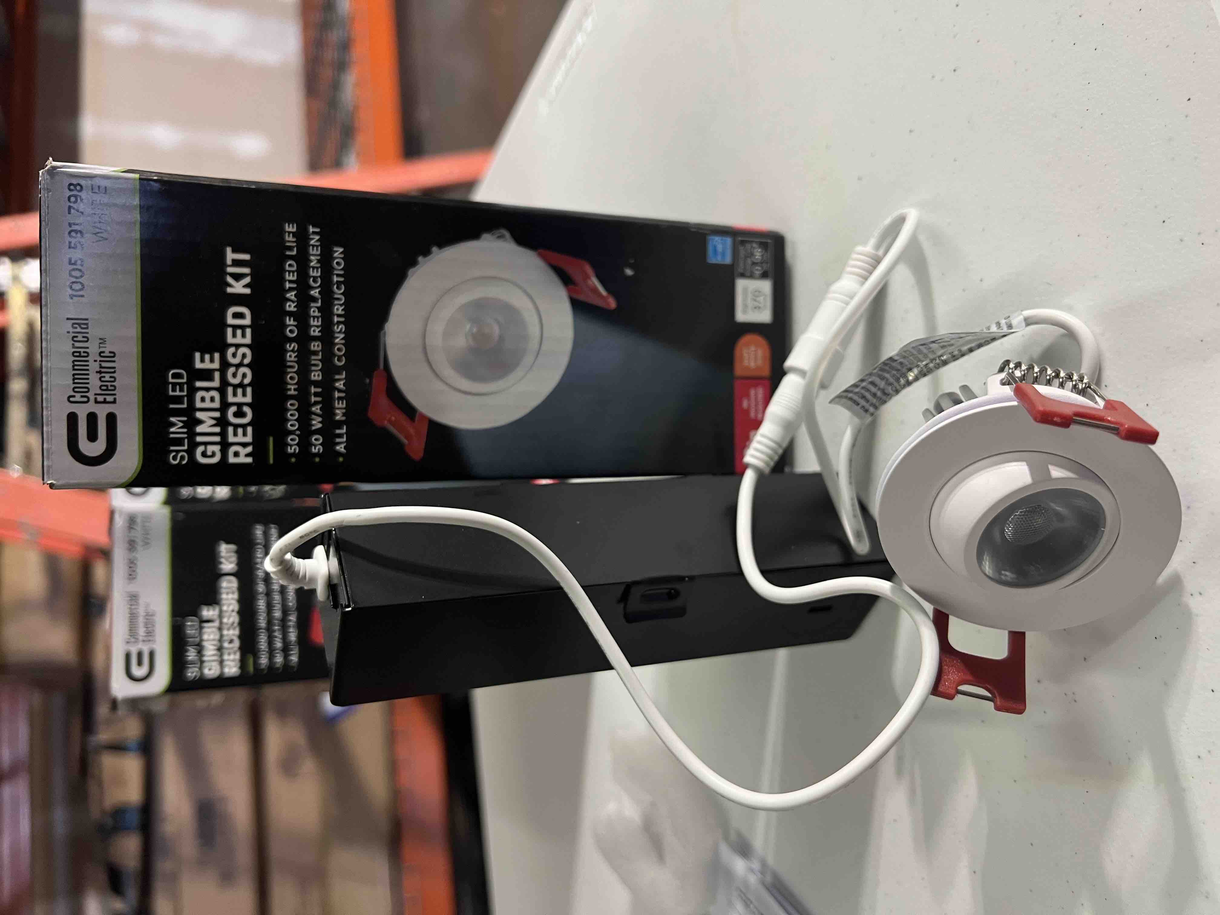 COMMERCIAL ELECTRIC 2 In. Gimble LED Integrated Trimless Recessed Lighting Kit