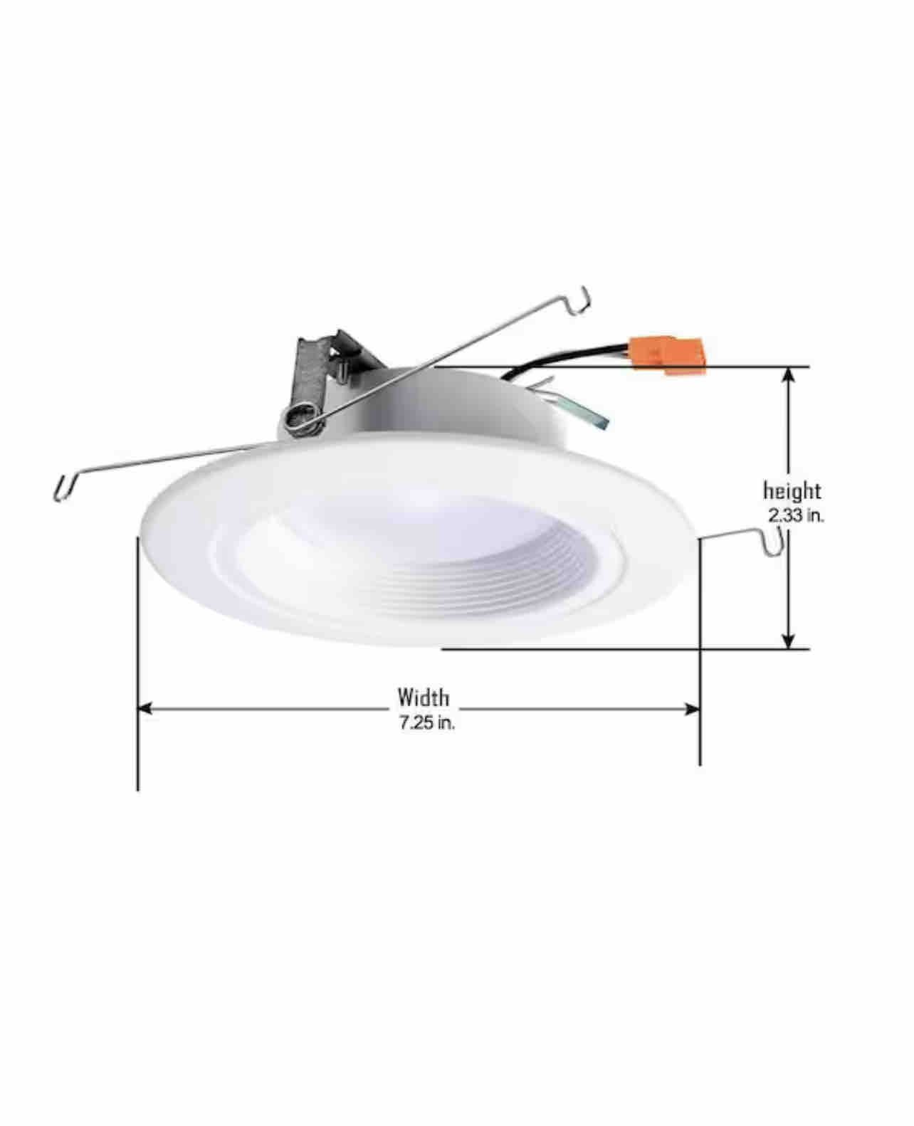 Halo RL56 Series Matte White 5/6 In. W LED Retrofit Kit 7.6 W Baffle Downlight Bulb & Trim Replacement