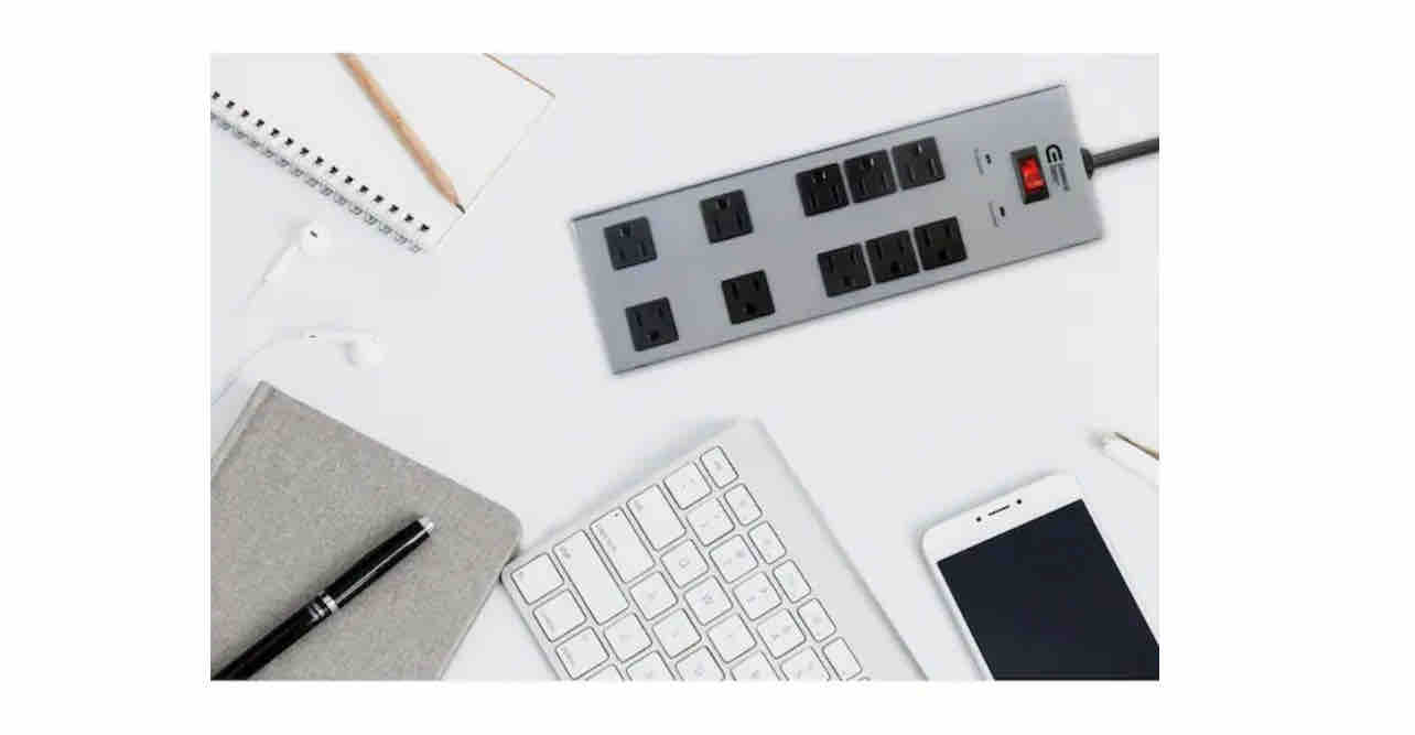 Commercial Electric 15 ft. 10-Outlet All Metal Surge Protector