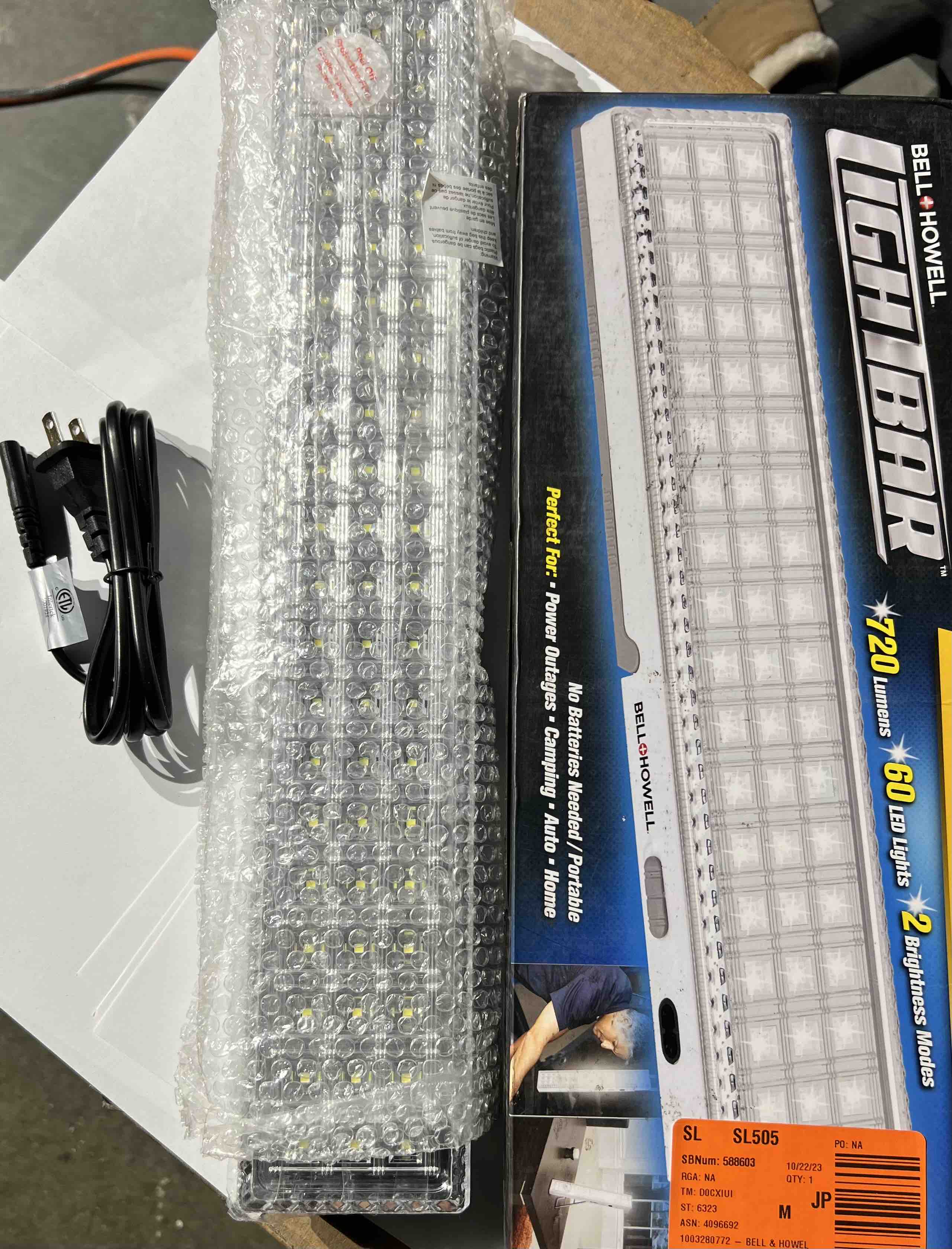 Bell + Howell As Seen On TV Tac Light Bar LED Portable Lights White