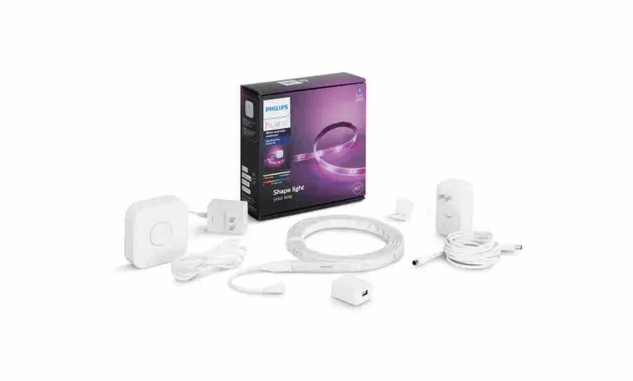 Philips Hue 6.6 ft. LED Smart Color Changing Lightstrip Starter Kit and Hue Bridge (1-Pack)