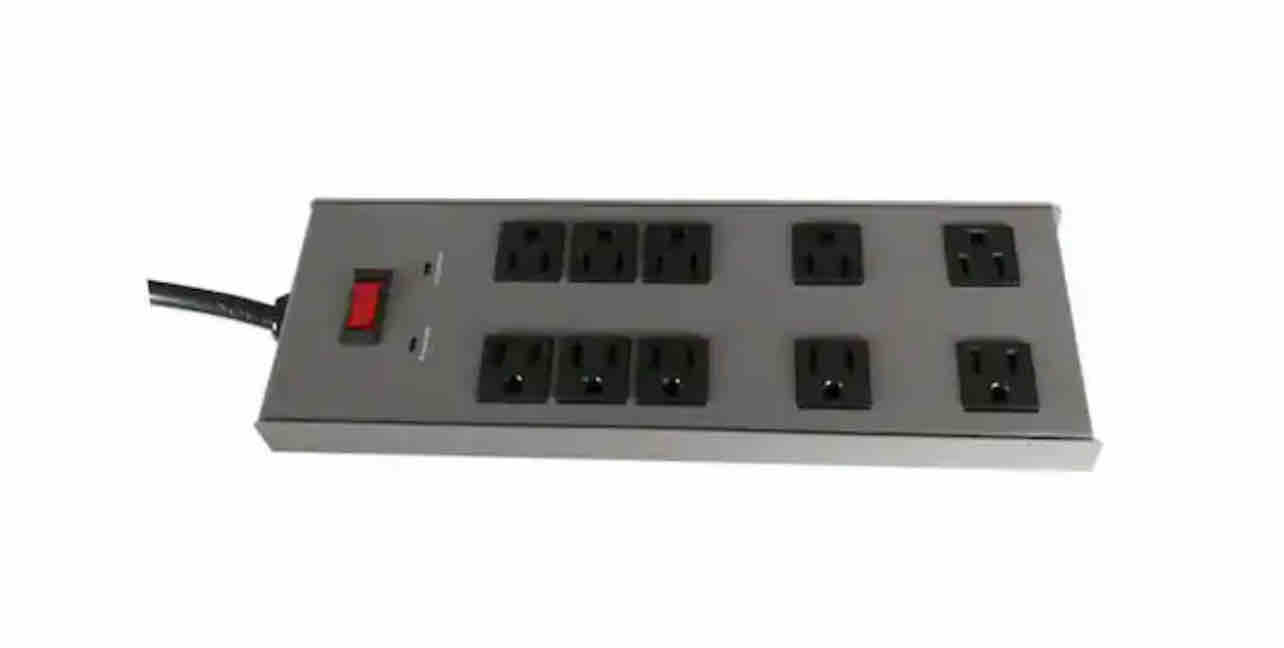 Commercial Electric 15 ft. 10-Outlet All Metal Surge Protector