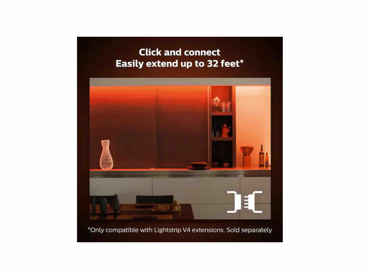 Philips Hue 6.6 ft. LED Smart Color Changing Lightstrip Starter Kit and Hue Bridge (1-Pack)