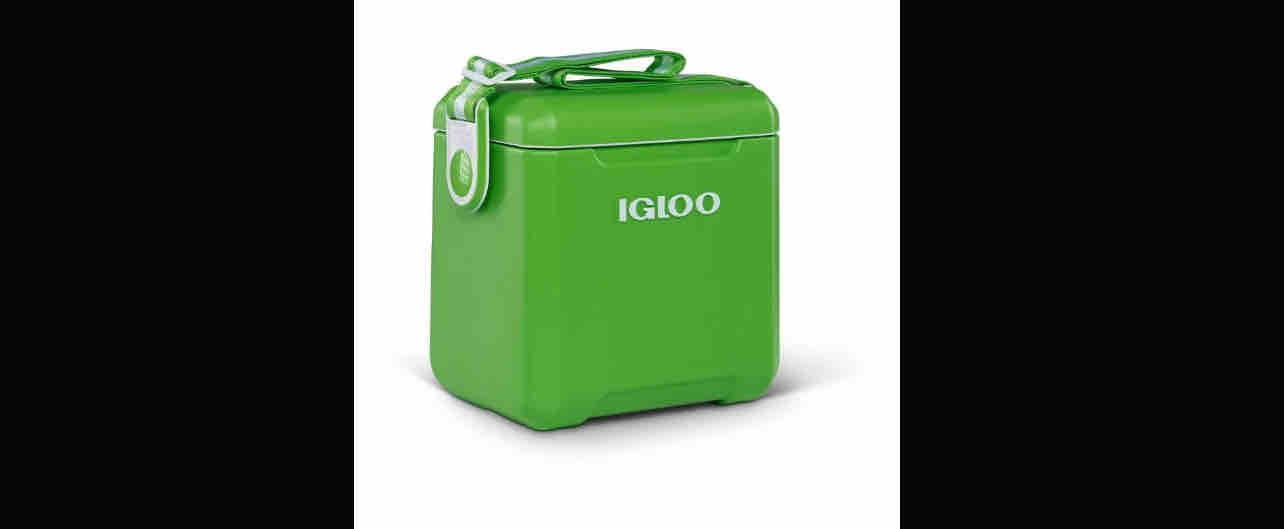 IGLOO Tag-Along-Too Green 11-Quart Tailgating Chest Cooler With Adjustable Strap And 2-Day Ice Retention