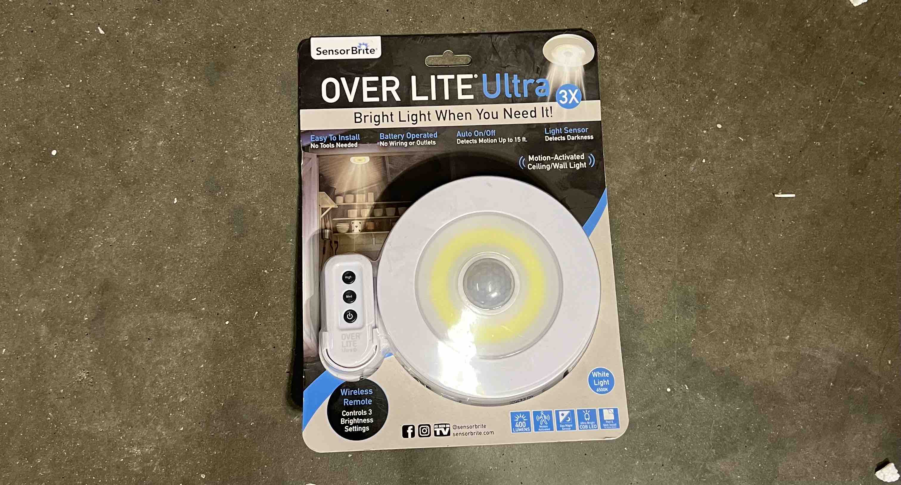 Sensor Brite Over Lite Ultra Ultra-Overhead Motion Activated LED Night Light Bulb