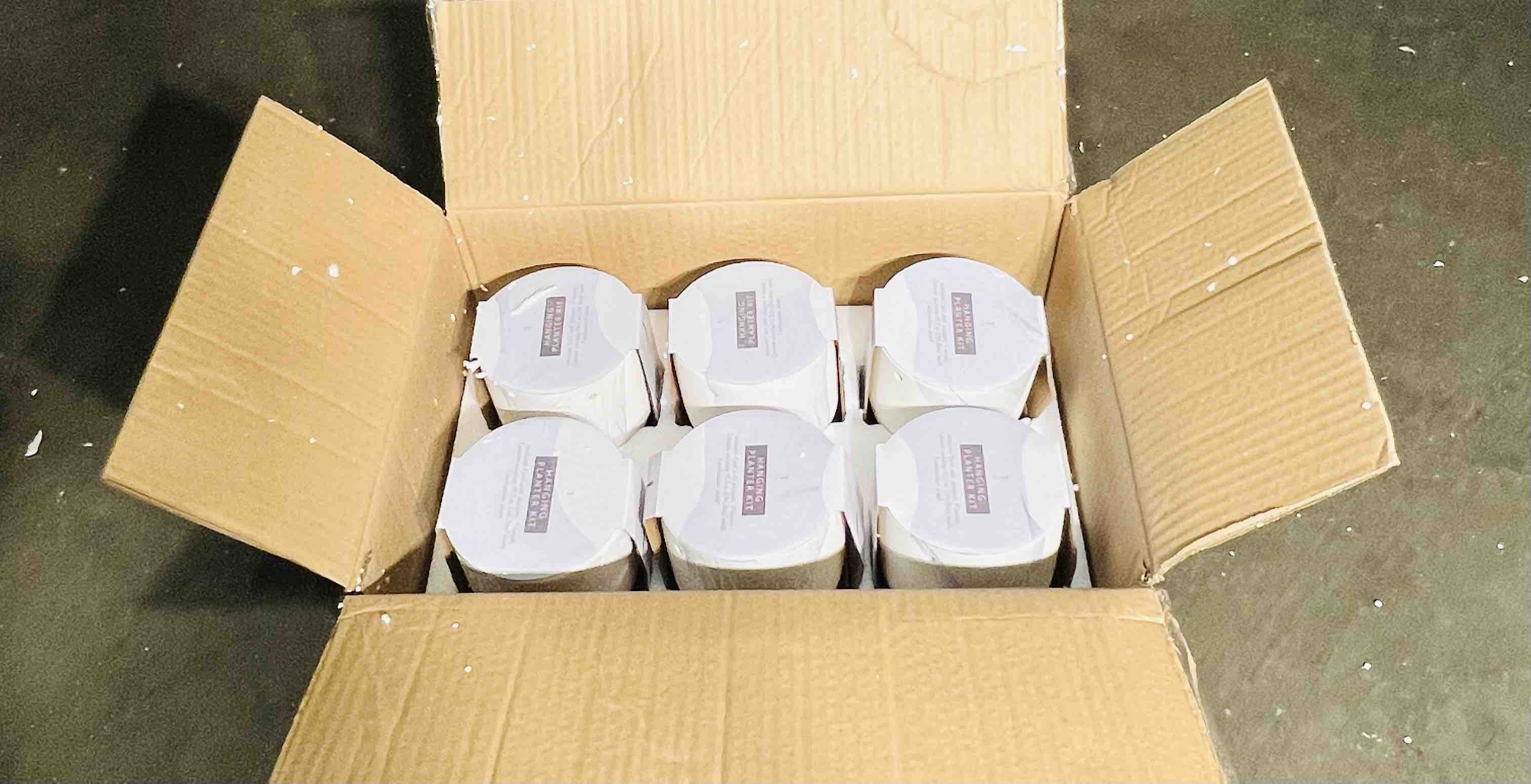 Regent Products White Hanging Planter Kit, Includes 1 Pot With Stopper, 9 Beads, 3 Pieces Cording 13.5 In. Each, 1 Instruction Sheet.