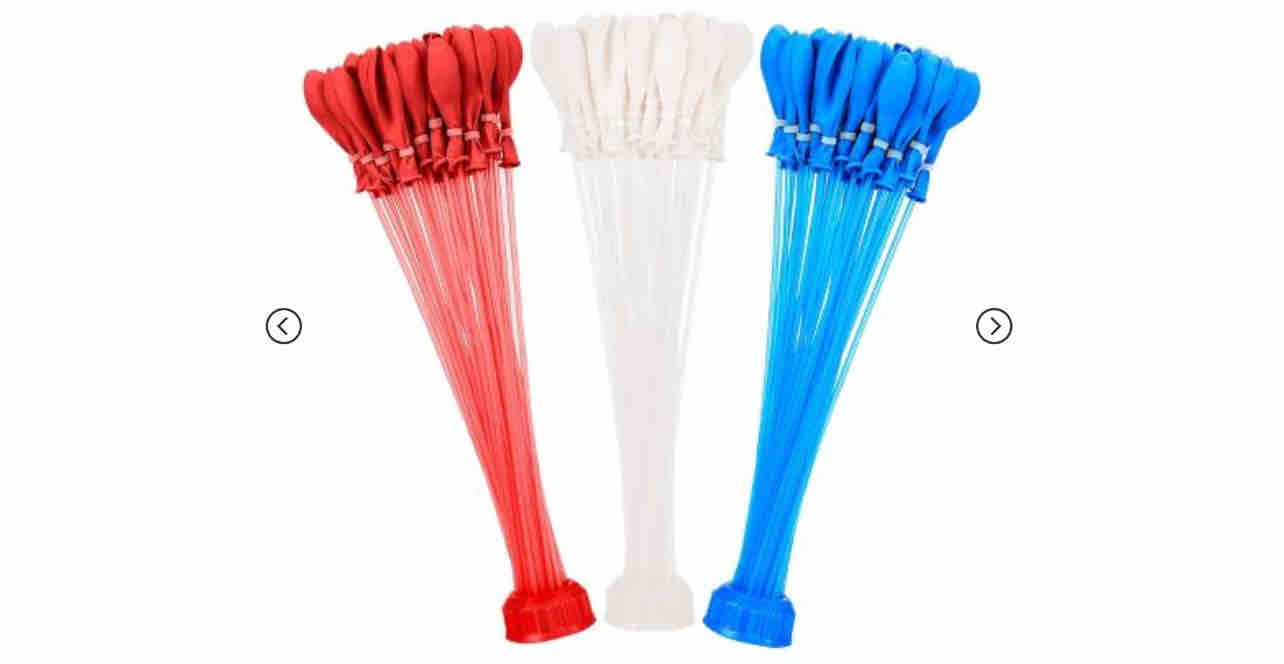 ZURU Bunch-O-Balloons Self-Sealing, Fill & Tie 100 Water Ballons In 60-Seconds, Red, White & Blue