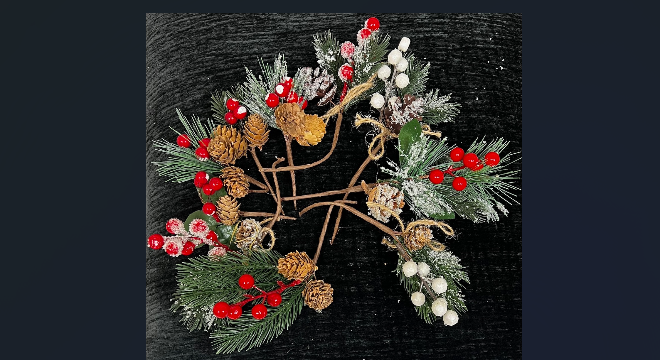 Artificial Christmas Tree Pick Styles Assorted Holly Picks Stems with Pinecones Leaves for Xmas Tree Filler Floral Arrangement Winter Holiday Season Décor