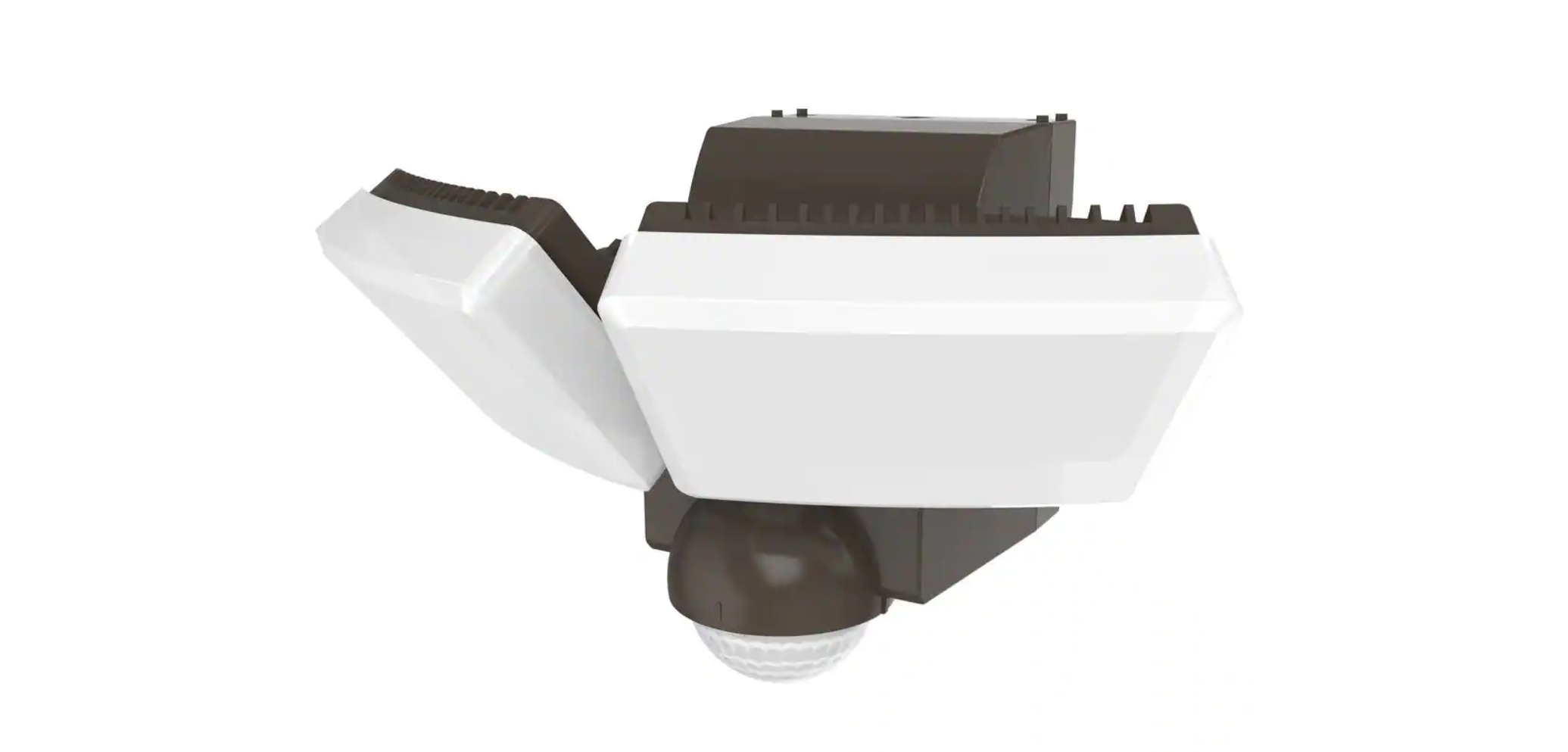 180-Degree Bronze Twin Battery Motion Sensor Outdoor Integrated LED Flood Lights with 800 Lumens