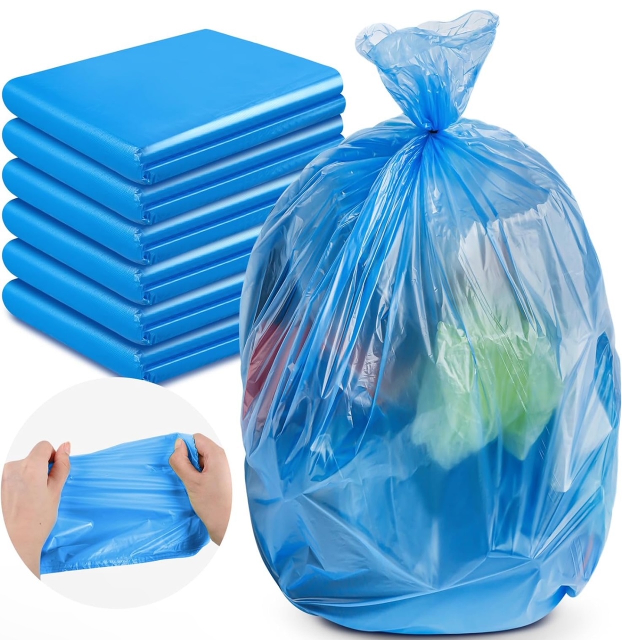 Harloon 300-Pcs. Large Heavy-Duty Multi-Use Garbage Bags (45-Gallons)