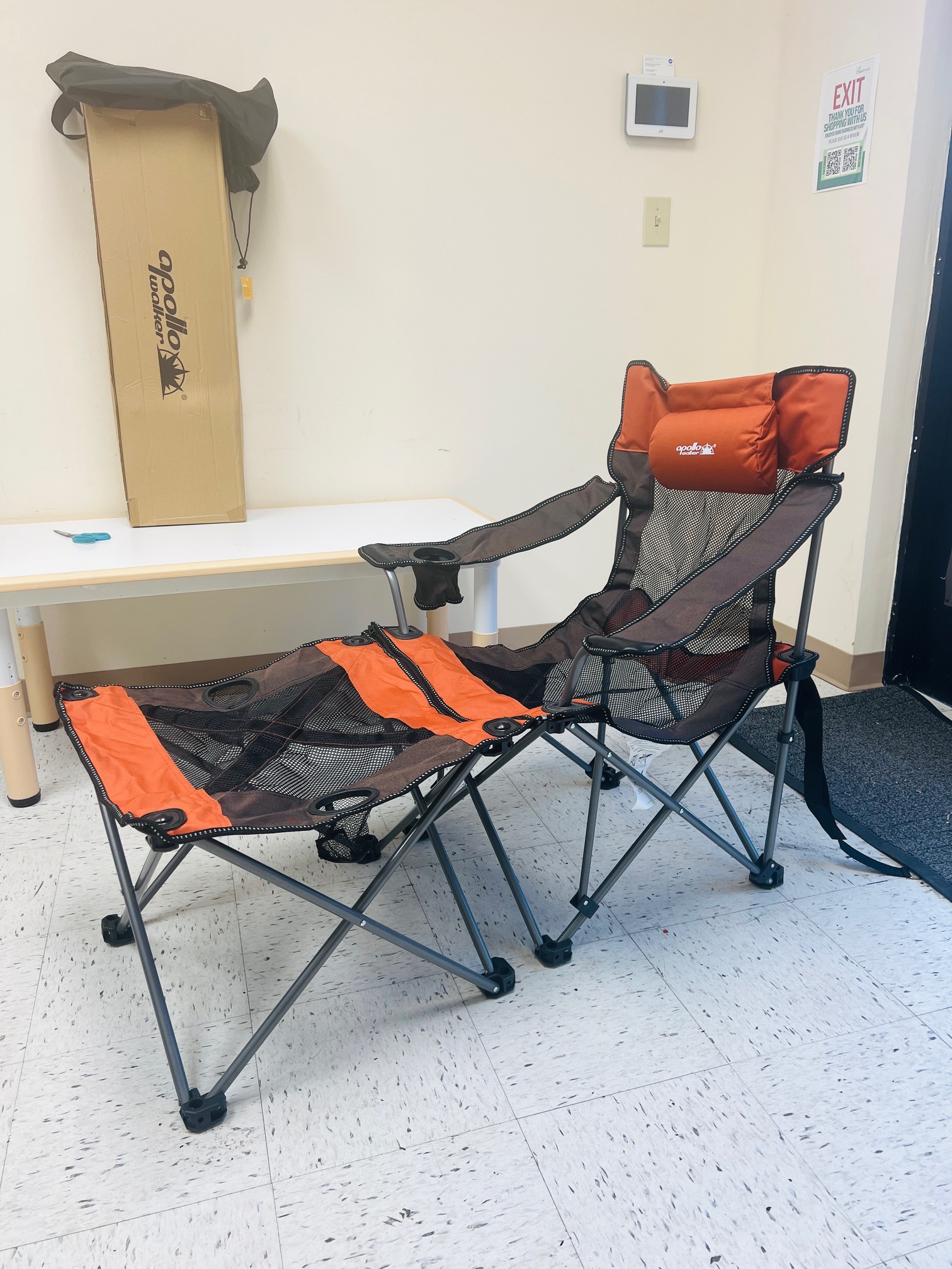 Apollo Walker 3-In-1 Folding Camping Chair, Beach Chair and Detachable Table with Carry Bag