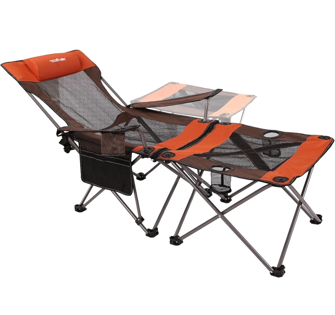 Apollo Walker 3-In-1 Folding Camping Chair, Beach Chair and Detachable Table with Carry Bag