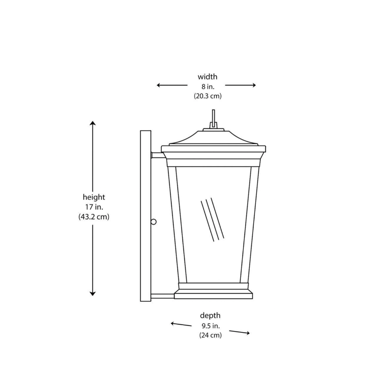 Turlock 17 in. 2-Light Black Outdoor Wall Light Fixture with Clear Glass