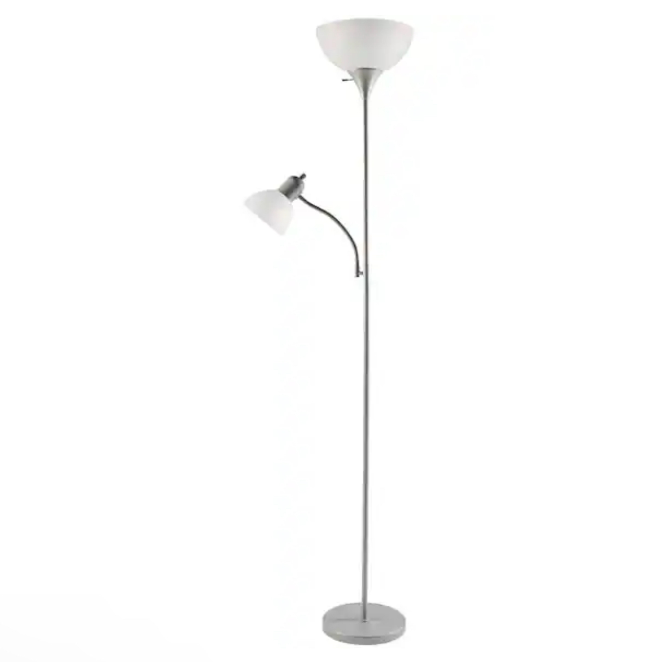Hampton Bay 71.5" Silver Mother-Daughter Floor Lamp
