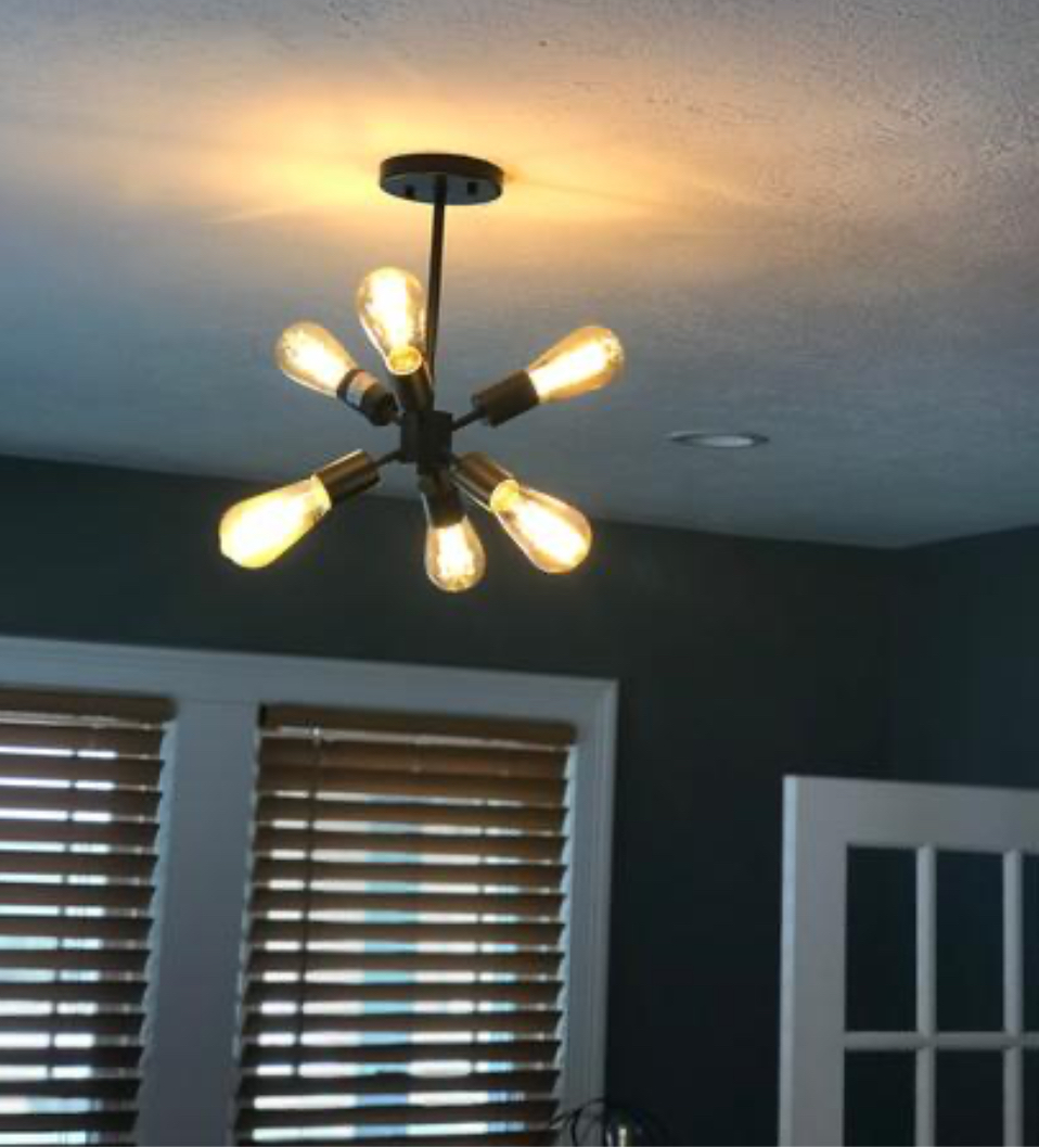 Home Decorator's Collection Leonie 6-Light Bronze Sputnik Semi-Flush Mount