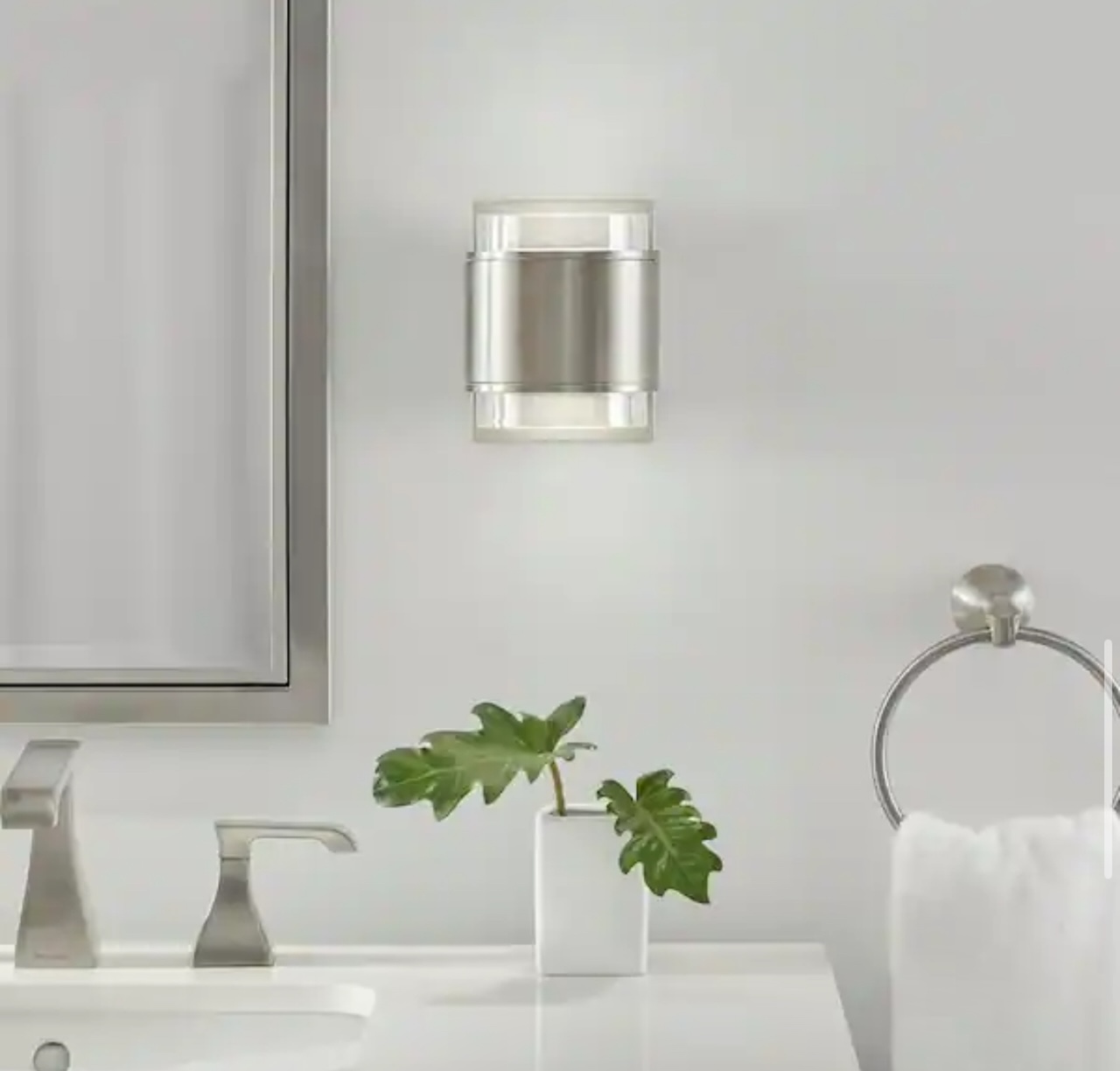 Home Decorator's Collection Reina 1-Light Chrome Wall Scone