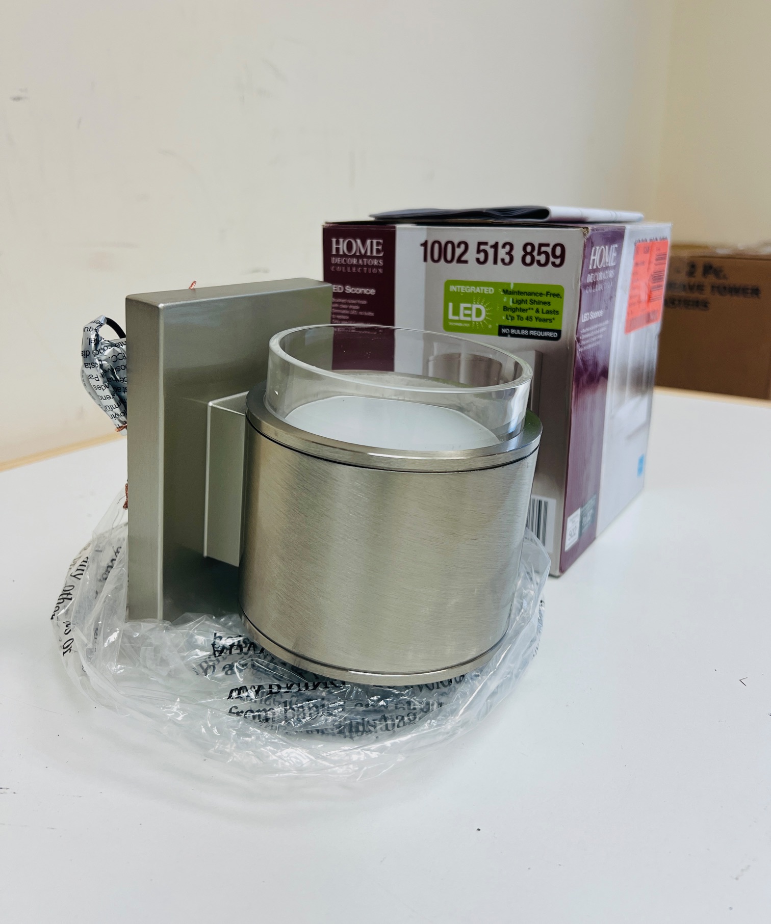 Home Decorator's Collection Reina 1-Light Chrome Wall Scone