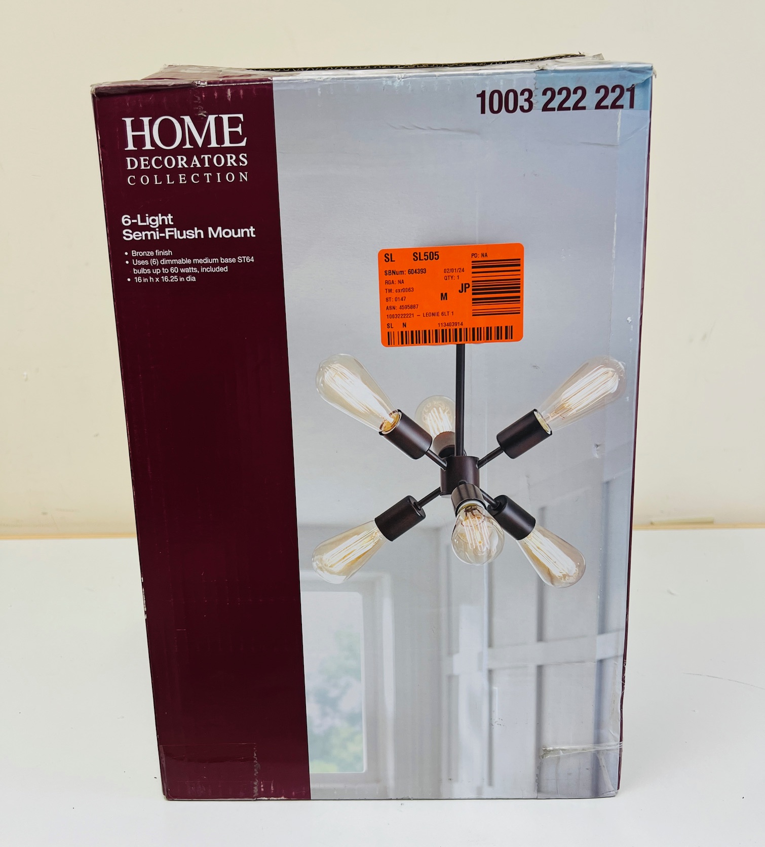 Home Decorator's Collection Leonie 6-Light Bronze Sputnik Semi-Flush Mount
