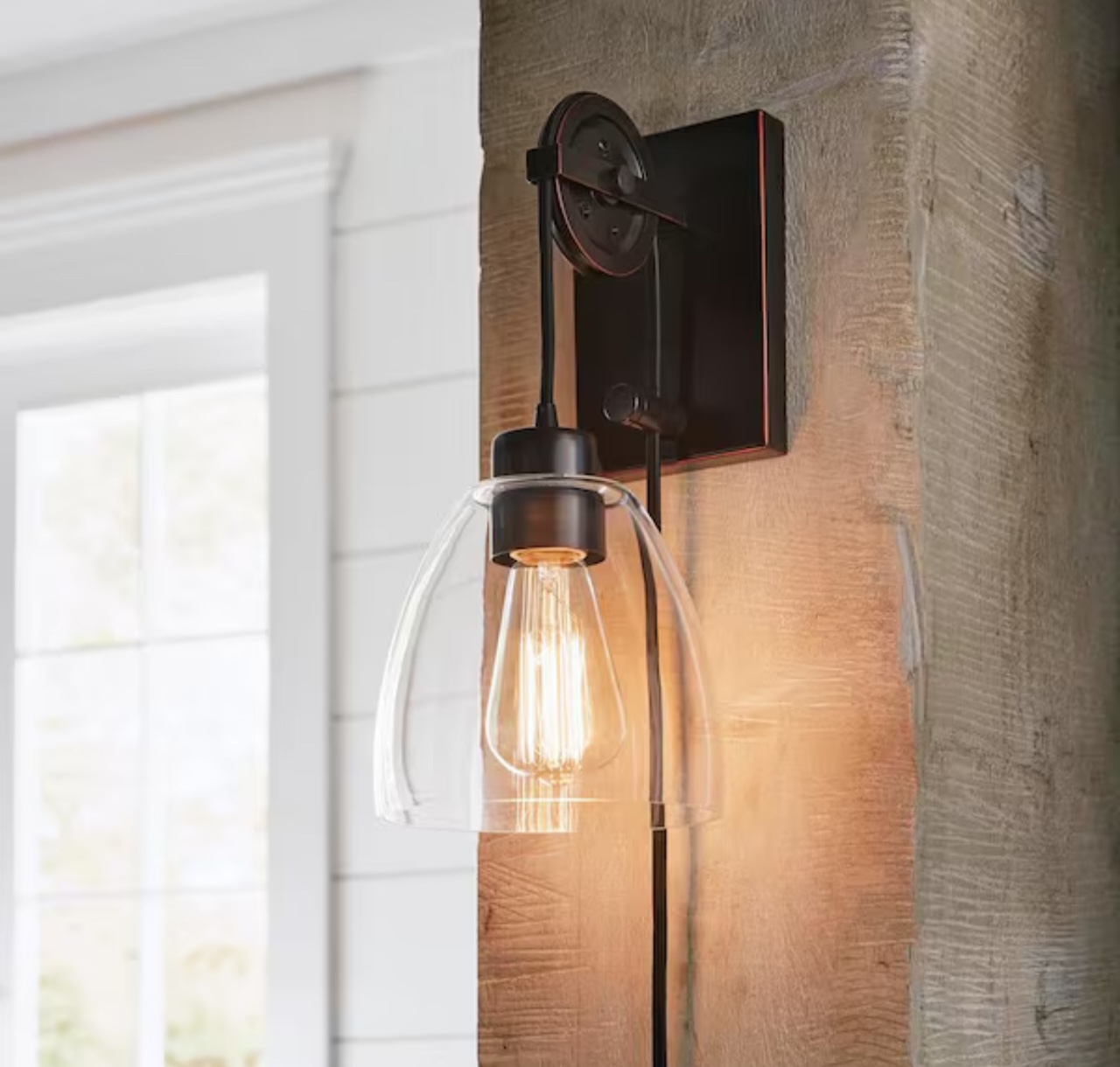 Home Decorator's Collection Needham 1-Light Oil Rubbed Bronze Sconce with Bulb