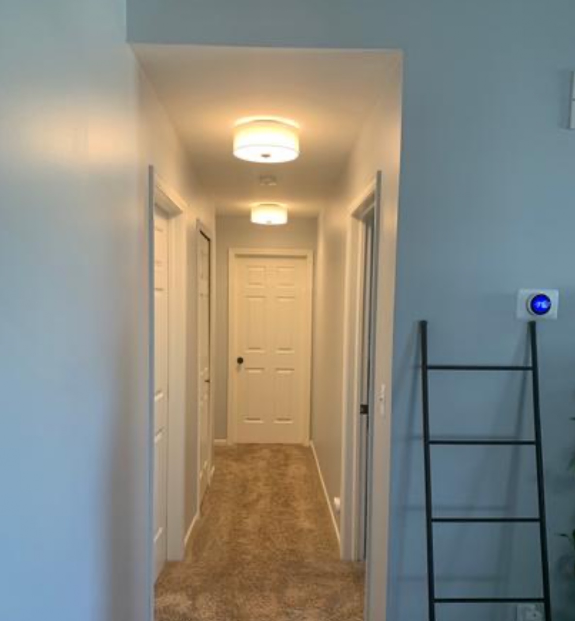 Progress Lighting 13" Integrated LED Brushed Nickel Drum Ceiling Light with White Linen Shade