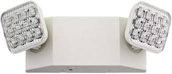 Lithonia Lighting Dual LED Lamp Head Emergency Light, White