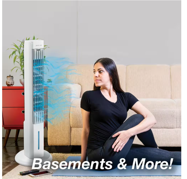 Oscillating Tower 305 CFM 4-Speed Portable Evaporative Cooler for 100 sq. ft.