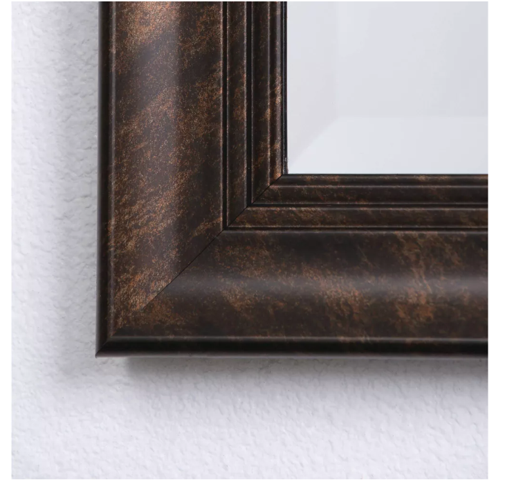 Decorative Wall Mirror with Beveled Edge Tan - Yosemite Home Decor