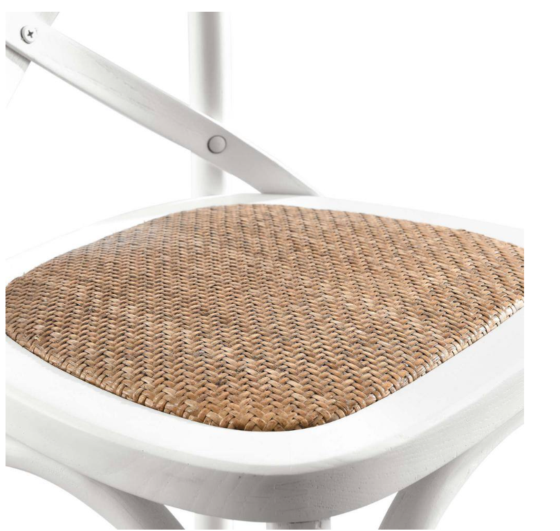 Gear 39.5 in. ELM Wood Counter Bar Stool in White