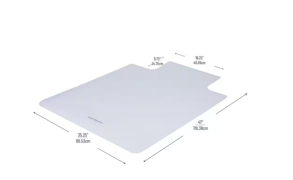 Clear PVC Office Chair Mat for Hardwood Floors Under Desk Floor Protector 47 in. L x 35.25 in. W x 0.125 in. H