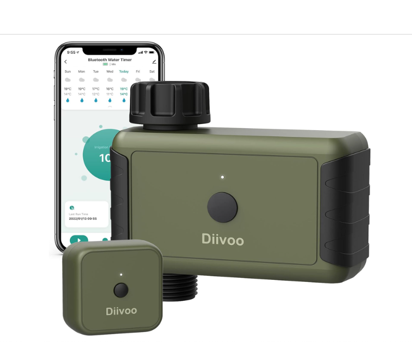 WiFi Water Timer for Garden Hose, Diivoo Smart Sprinkler Irrigation Timer with Hub, Up to 20 Separate Watering Schedules, Compatible with Alexa and Google Home