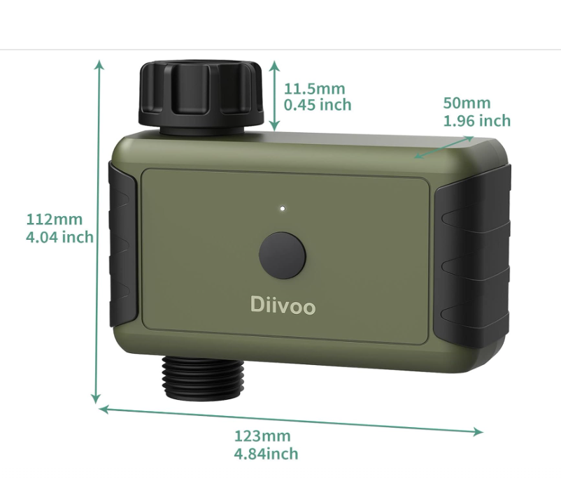 WiFi Water Timer for Garden Hose, Diivoo Smart Sprinkler Irrigation Timer with Hub, Up to 20 Separate Watering Schedules, Compatible with Alexa and Google Home