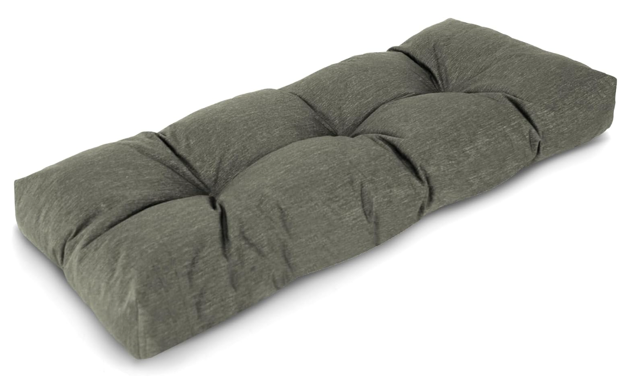 Lokex Bench Cushion,45x16 Inch Waterproof Bench Cushions for Outdoor Furniture, Non-Slip Window Seat Cushions Indoor, Smoke Gray
