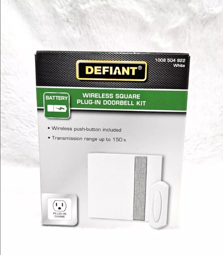 Defiant 6PK Wireless Plug-In Doorbell Kit White W/Battery Bin154