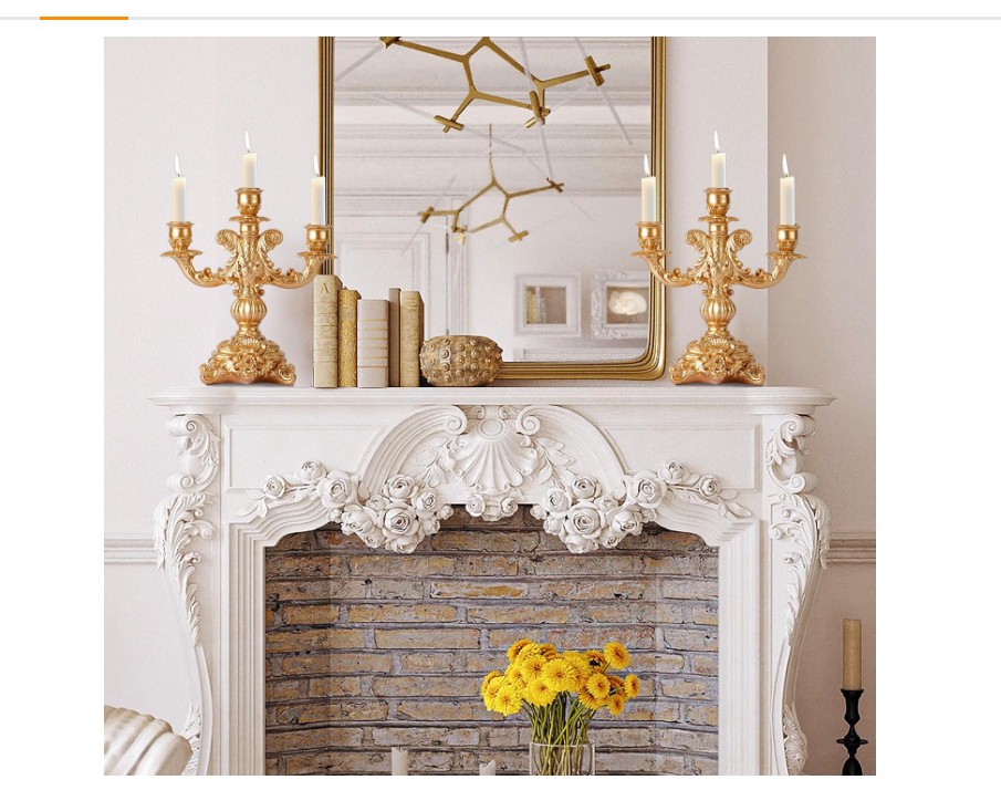 Gorgeous Home Decoration Candlestick Candle Holders (2, Golden)