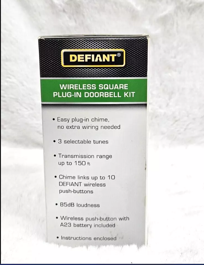 Defiant 6PK Wireless Plug-In Doorbell Kit White W/Battery Bin154