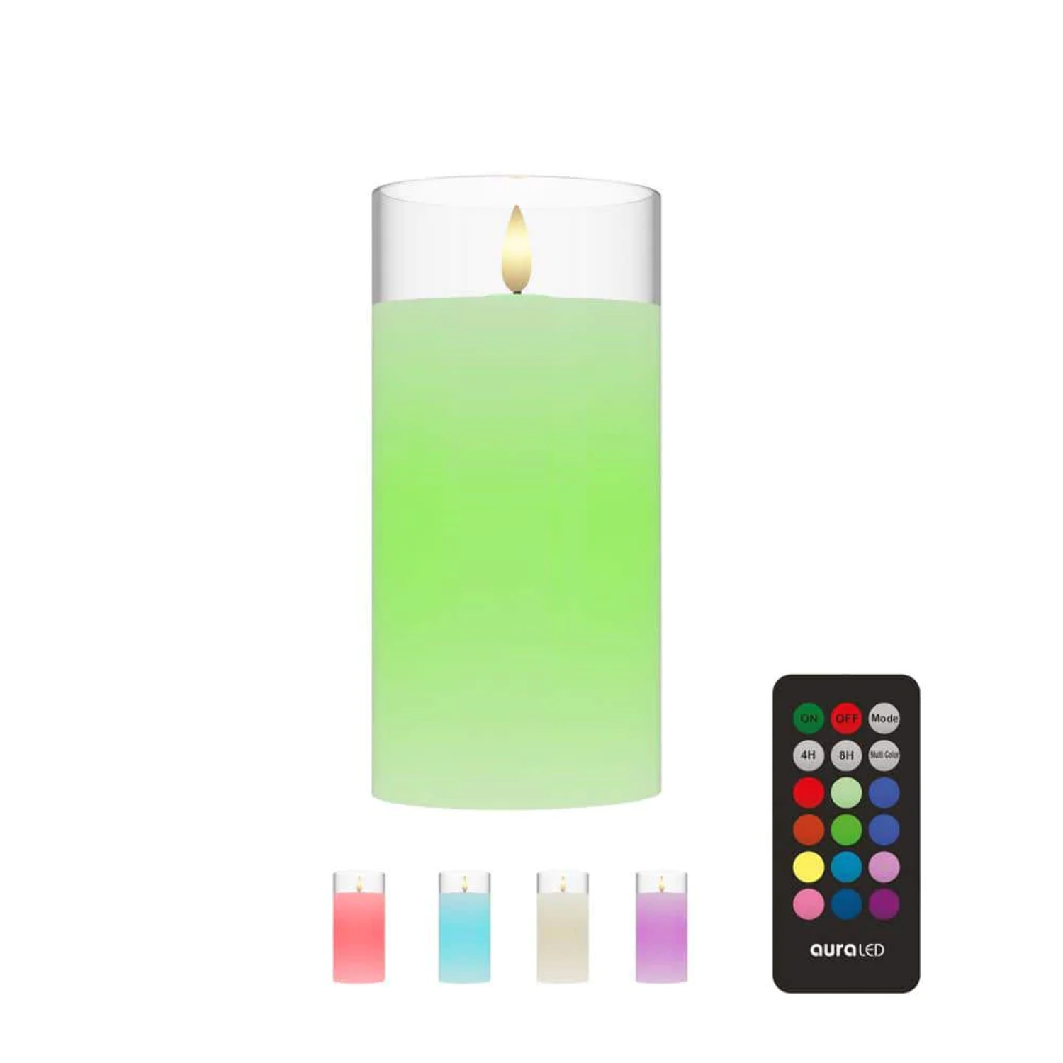 Tzumi Aura LED Flameless Color Candle Large