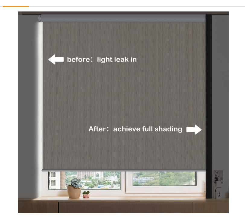 LUCKUP Window Light Blocker Blackout PVC Strips for Blinds Gap Side Track Avoid Light Leakage Magnetic Tape Attached, Side/Top Installation (2PCS-59”L x 1.4”W x 0.8”H, Black)