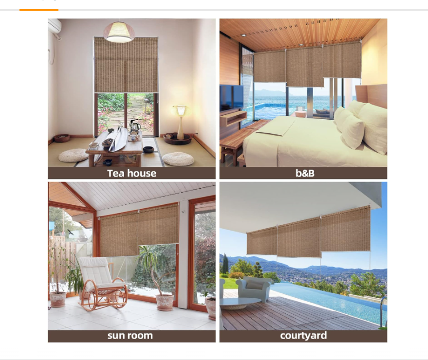 Roller Window Shades, Light Filtering Roller Shade, Window Blinds, Roll Up and Down Blinds for Home, Easy to Install(Coffee, 37" W x 72" H)