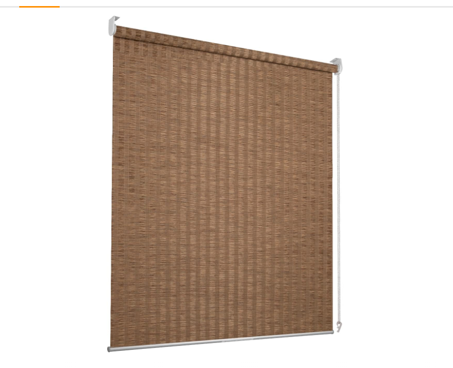 Roller Window Shades, Light Filtering Roller Shade, Window Blinds, Roll Up and Down Blinds for Home, Easy to Install(Coffee, 37" W x 72" H)