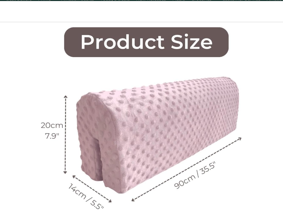 Wonder Space Toddlers' Bed Rail Bumpers Protecter - Children's Bed Guardrail Padding - Anti-Collision | Increased Height | Fall Prevention - Easy Install Enhanced Safety Mostly Fit (3ft, Pink)