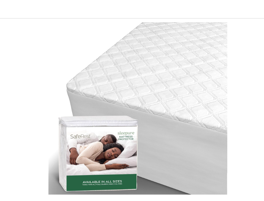 SafeRest Sleepure 100% Waterproof Twin Size Quilted Mattress Protector - Viscose Derived from Bamboo - Fitted with Stretchable Pockets - Machine Washable Cotton Mattress Cover for Bed