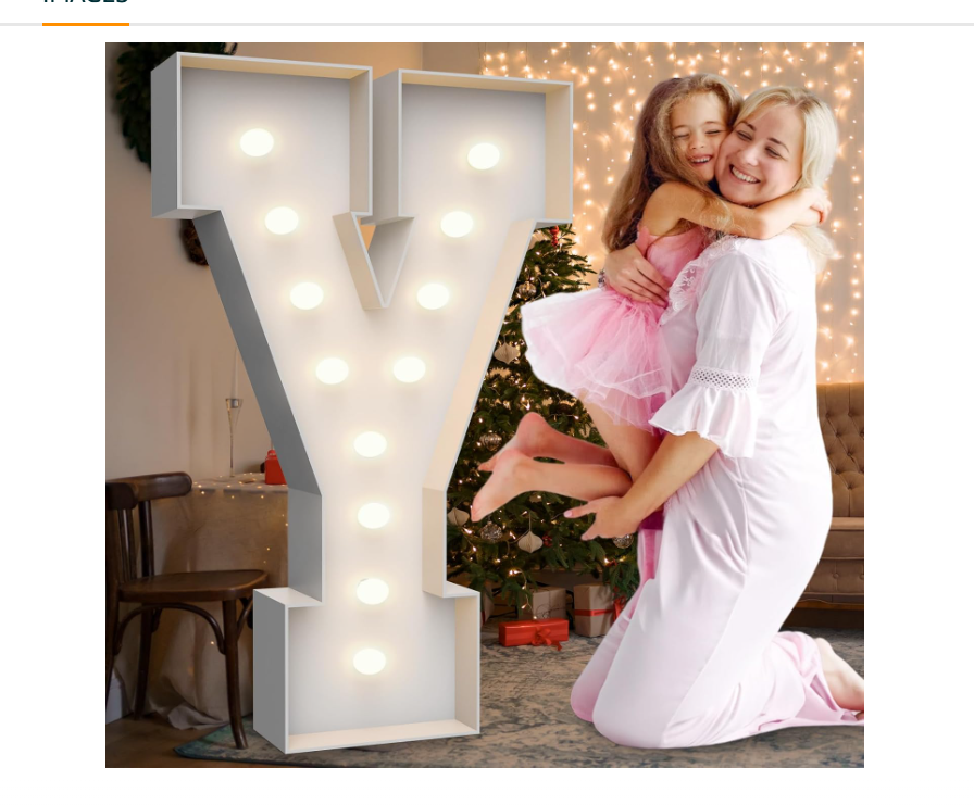 3.5FT Marquee Light Up Letters Y,Party Decoration Large Marquee Light Up Letters with Weighted Water Bag,Pre-cut Foam Board Set Can Be Used for Birthdays, Weddings, Baby Anniversaries