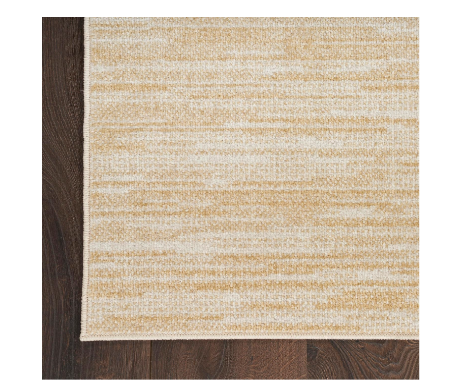 Nourison Essentials Indoor/Outdoor Ivory Gold 2'2" x 10' Area Rug, Easy Cleaning, Non Shedding, Bed Room, Living Room, Dining Room, Backyard, Deck, Patio (2x10)