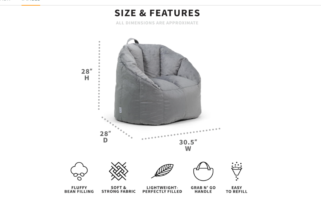 Big Joe Milano, Medium, Gray Plush