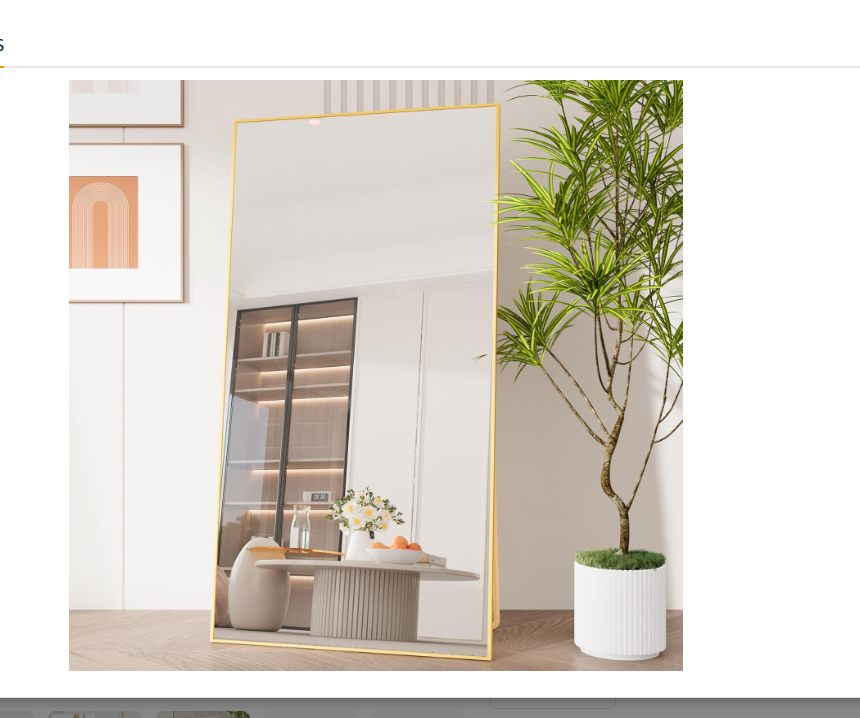 LFT HUIMEI2Y 71" x 32" Full Length Mirror with Stand, Large Floor Length Mirror, Full Body Tempered Mirror with Aluminum Alloy Frame
