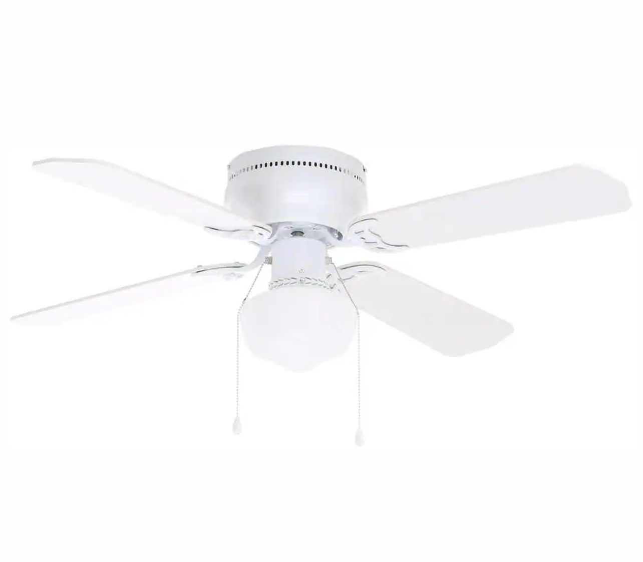 Littleton 42" LED Indoor Matte White Ceiling Fan with Light Kit, Reversible Blades