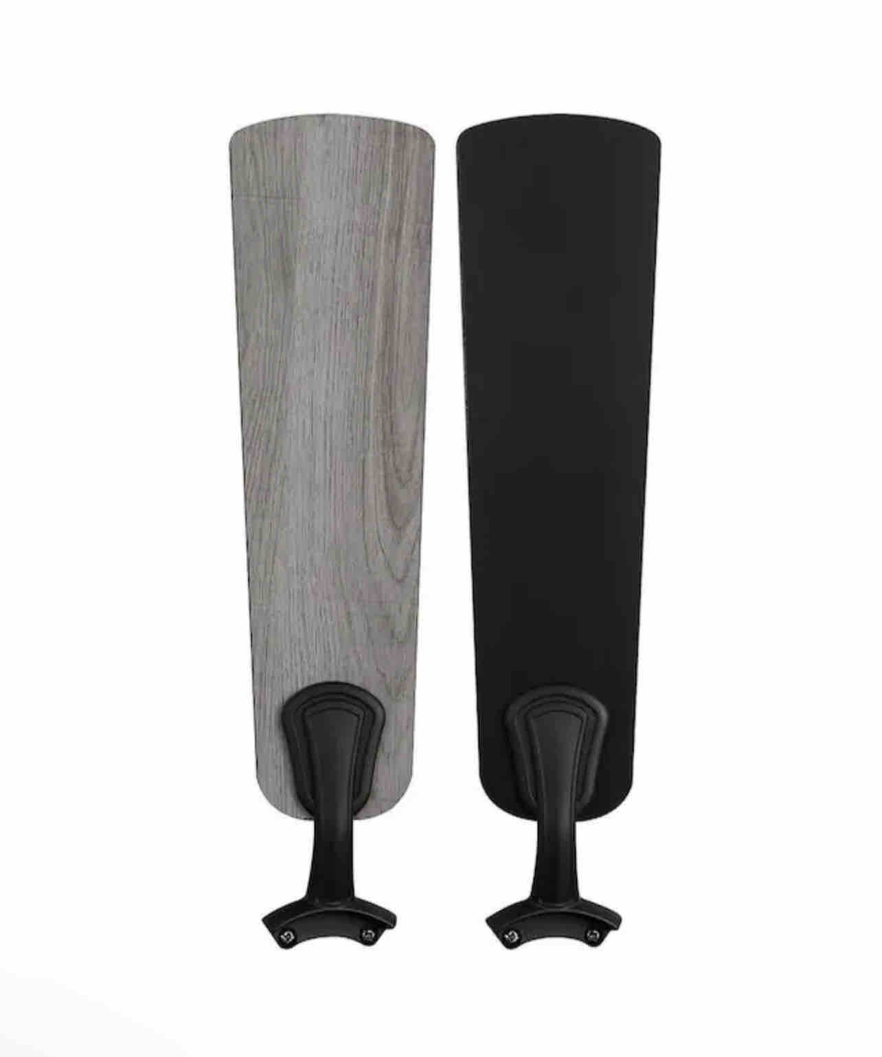 Hampton Bay Riley 44 in. Indoor LED Matte Black Downrod Ceiling Fan with 5 Reversible Blades, Light Kit and Remote Control Included